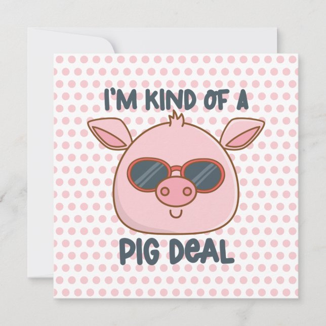 Carte De Correspondance Funny Pig Pun (Devant)