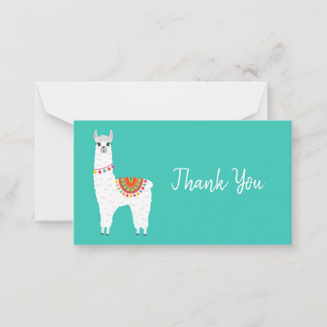 Carte De Correspondance Funy Alpaca llama drama cute animal (Devant)