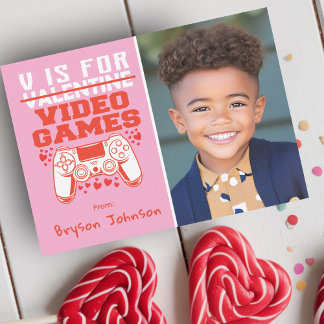 Carte De Correspondance Gamer Photo Classroom Valentines Day Card
