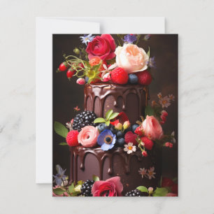 Carte De Correspondance Gâteau au chocolat