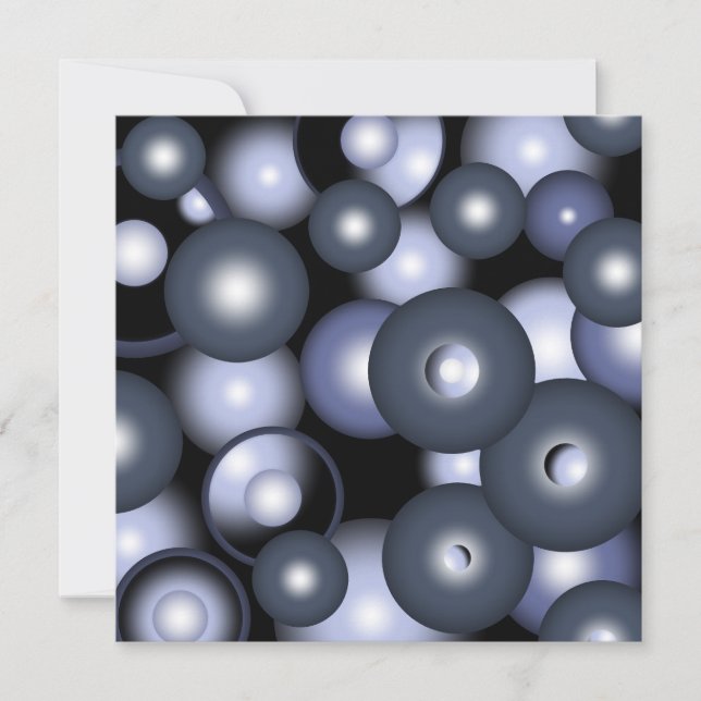 Carte De Correspondance Global Concentric Circle Orbital Art Abstrait (Devant)
