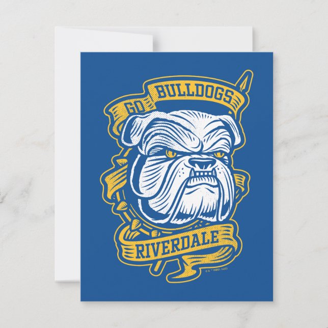 Carte De Correspondance Go Bulldogs - Riverdale Mascot Banner (Devant)