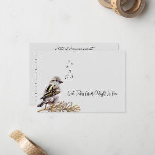Carte De Correspondance God Delin In You Cute Bird Note Card