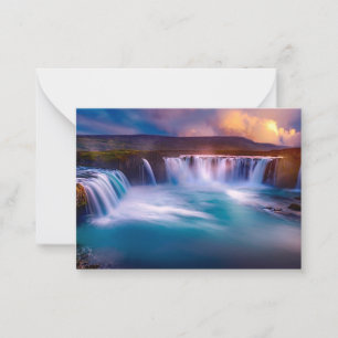 Carte De Correspondance Godafoss, chutes d'Islande