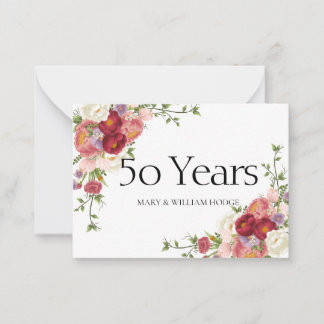 Carte De Correspondance "Golden Memories : Celebrating 50 Years of Love"