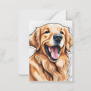 Carte De Correspondance Golden Retriever   Message vide