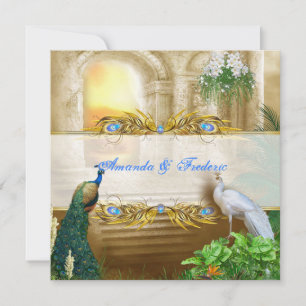 Carte De Correspondance Golden Royal Peacock Temple Dreams