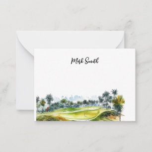 Carte De Correspondance Golf avec Nom pour golfeur
