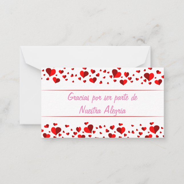 Carte De Correspondance Gracias por ser parte de Nuestra Alegria (Devant)