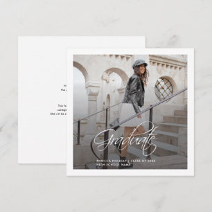 Carte De Correspondance Graduation 2024 Script Photo Grad