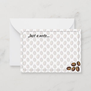 Carte De Correspondance Grains de café Vide Juste un mot Amoureux du café