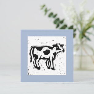 Carte De Correspondance Grande impression noir et blanc vache Impression b