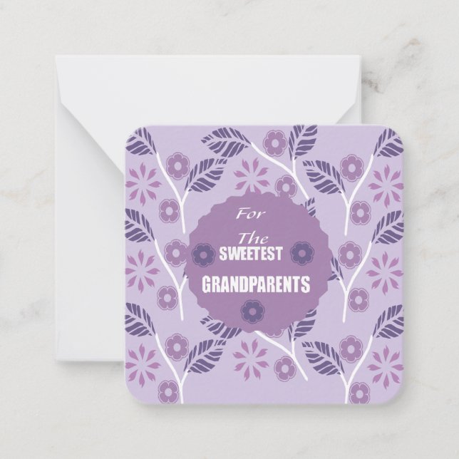 Carte De Correspondance Grands-parents les plus doux  (Devant)