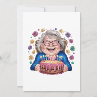 Carte De Correspondance Graphiques de joyeux anniversaire de mamie avec de