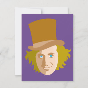 Carte De Correspondance Graphisme de visage pochoir Willy Wonka