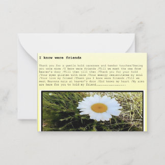 Carte De Correspondance Greeting card a set of 10  'I know were friends'