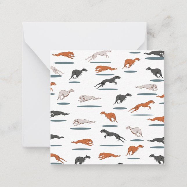 Carte De Correspondance Greyhound Motif (Devant)