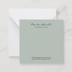 Carte De Correspondance Gris de cendre moderne minimaliste Plain