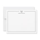 Gris Formal Classic Famille Monogramme Minimaliste