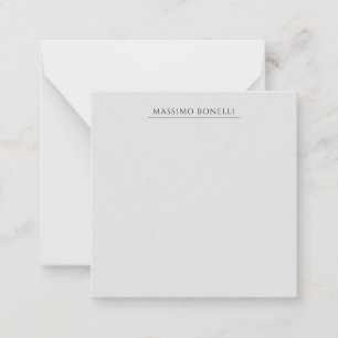 Carte De Correspondance Gris Platine Minimaliste Simple Moderne Propre Nom