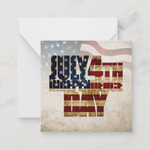 Carte De Correspondance Grunge USA juillet 4 Juillet Indépendance Graphiqu