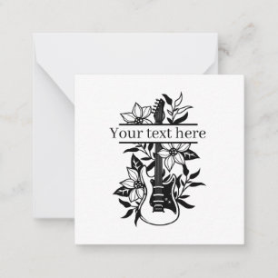 Carte De Correspondance guitare cool ajouter texte fractionné amoureux de