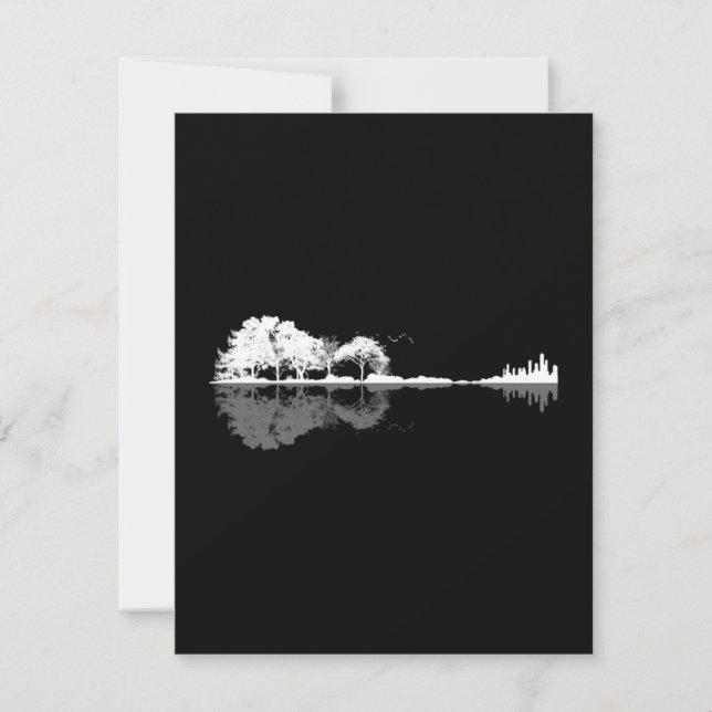 Carte De Correspondance Guitare naturelle (Devant)