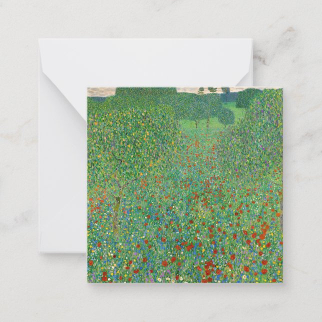 Carte De Correspondance Gustav Klimt - Champ de pavot (Devant)