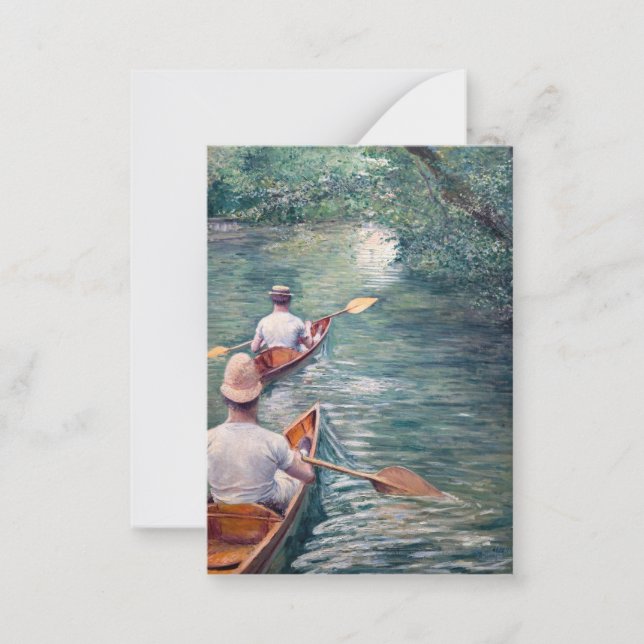 Carte De Correspondance Gustave Caillebotte - Canoës sur l'Yerres (Devant)