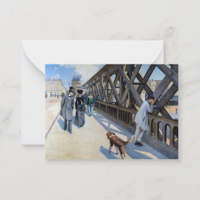 Carte De Correspondance Gustave Caillebotte - Le Pont de l'Europe (Devant)
