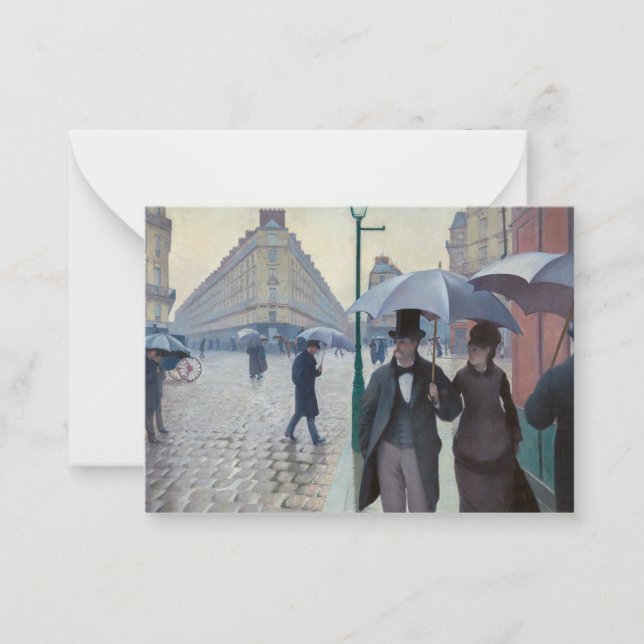 Carte De Correspondance Gustave Caillebotte - Paris Street ; Rainy Day (Devant)