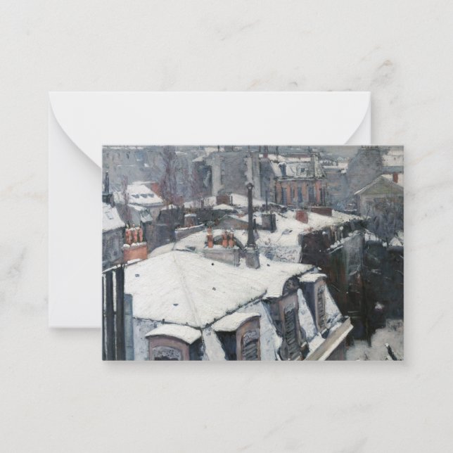 Carte De Correspondance Gustave Caillebotte - Toits sous la neige (Devant)