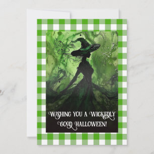 Carte De Correspondance Halloween Belle Sorcière Peinte