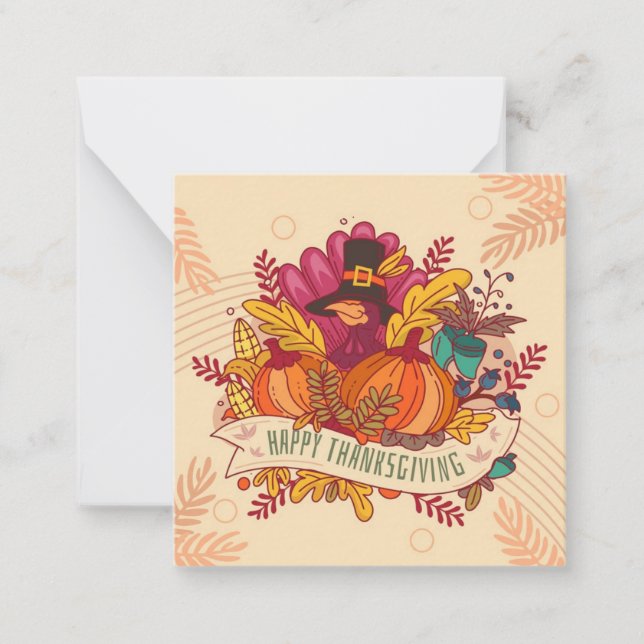 Carte De Correspondance Happy Thanksgiving (Devant)