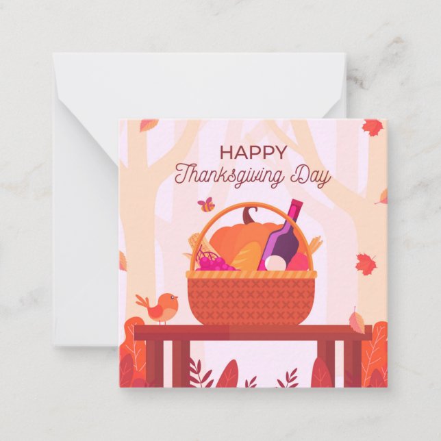 Carte De Correspondance Happy Thanksgiving (Devant)