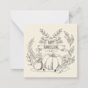 Carte De Correspondance Happy Thanksgiving