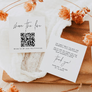 Carte De Correspondance HARLOW Modern Partager l'amour QR Code de code car