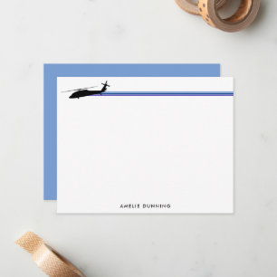 Carte De Correspondance Hélicoptère UH-60 BlackHawk rayé