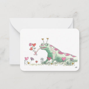 Carte De Correspondance Heureuse Sainte-Valentin par Frankillie : Lizard