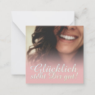 Carte De Correspondance Heureux te va bien ! - Rosé