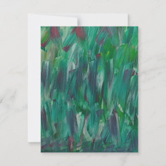 Carte De Correspondance Hidden Green Red White Colorful Abstract Art