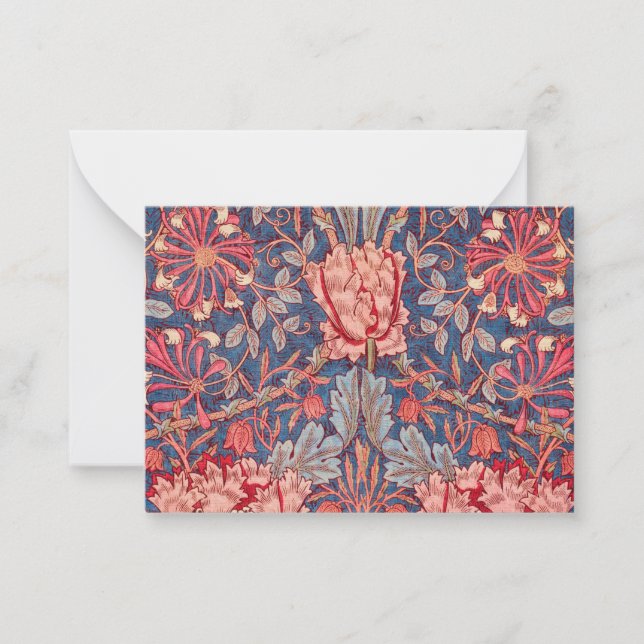 Carte De Correspondance Honeysuckle, Wallpaper de William Morris (Devant)