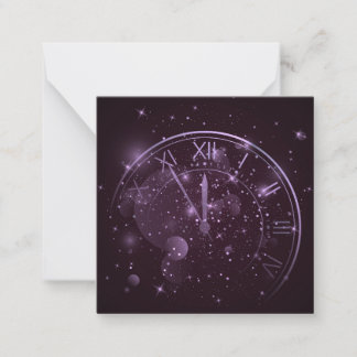 Carte De Correspondance Horloge personnalisée du Nouvel An