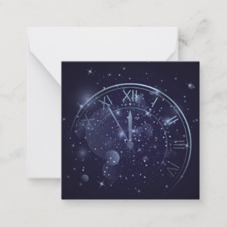 Carte De Correspondance Horloge personnalisée du Nouvel An
