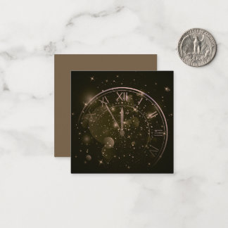Carte De Correspondance Horloge personnalisée du Nouvel An