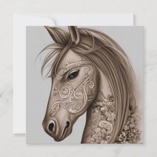 Carte De Correspondance Horse Graphic