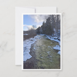 Carte De Correspondance Icy NH River during January Note Card