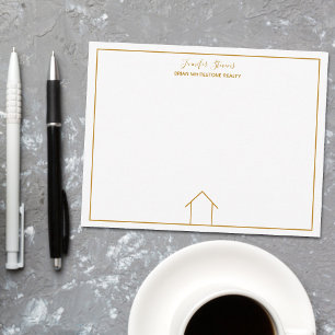 Carte De Correspondance Immobilier Maison Simple Chic Personnalisé Realtor