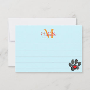 Carte De Correspondance Impression de patte de chien en pixel art 8 bits d
