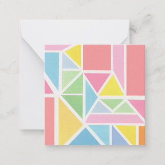 Carte De Correspondance Impression géométrique Spring Pastels